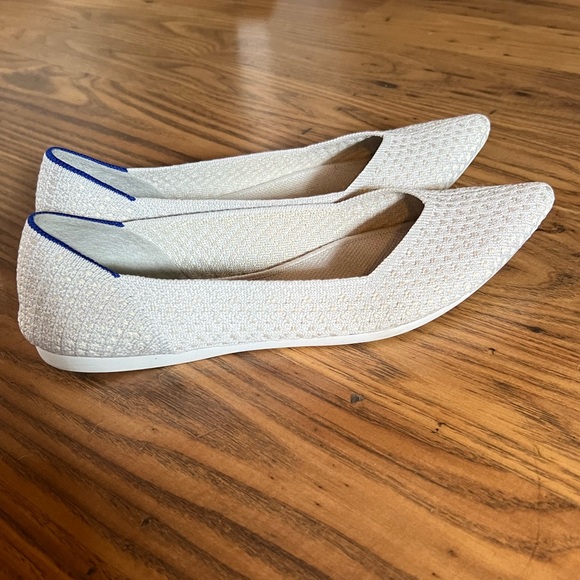 Rothy's Points in "Salt Honeycomb," cream/white, size 8, GUC - Picture 4 of 9